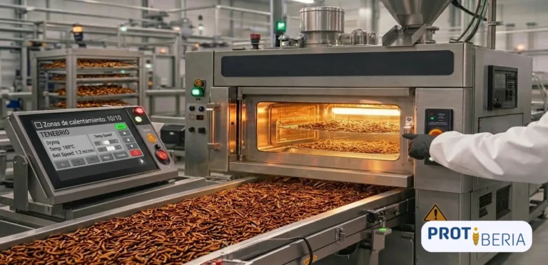 Microondas tenebrio molitor procesado